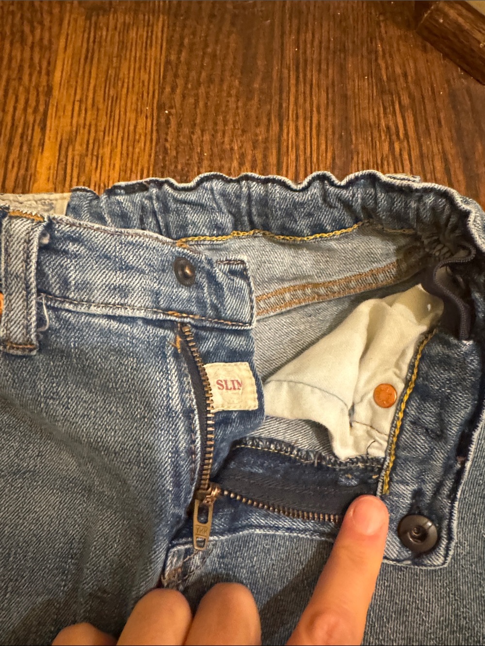 2 Pair Polo by Ralph Lauren Kids Dark Blue and Light Blue Straight Jeans- 6 - Picture 6 of 10